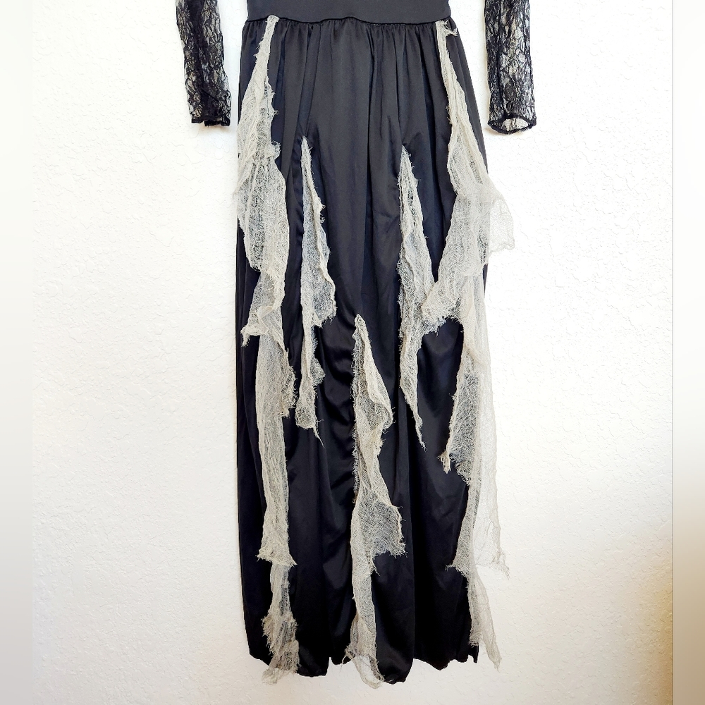 EraSpooky Skeleton Zombie Bride Costume, DRESS ONLY - Picture 3 of 11